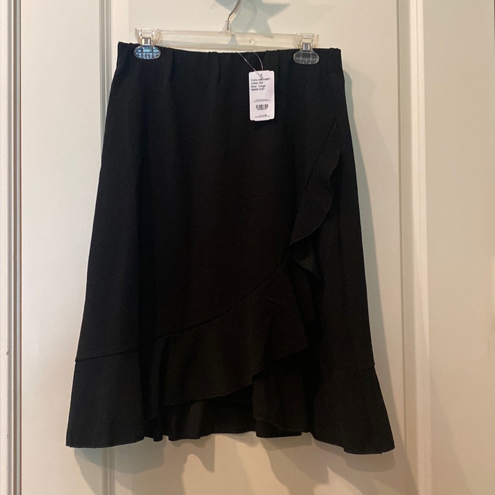 Black ruffle skirt